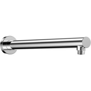 Bras de Douche,Bras de Douche Mural 40 cm Rallonge Douche Ronde en Acier Inoxydable A2 V2A D'extension pour Tete De Douche Pluie,Finition Chromée Polie - Neuf