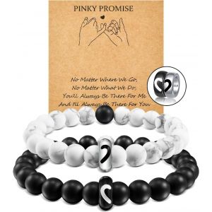 Kal-Cadeaux Pour Couples Bracelets Pour Couples Bracelets De Bague Pour Couples Cadeaux Pour Petit Ami Mari Petite Amie Femme Saint Valentin Anniversaire Cadeau De Fian&ccedil;ailles - Neuf