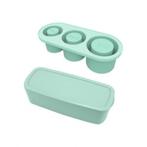 Bac &Agrave; Gla&ccedil;ons Stanley, Machine &Agrave; Gla&ccedil;ons En Silicone Avec Couvercle Pour La Fabrication De 3 Moules &Agrave; Gla&ccedil;ons Cylindriques Creux - Hy-Orange - Neuf