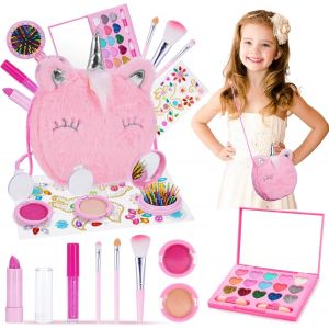 TIANYI-Maquillage Enfant Jouet Filles, Cadeau 3-12 Ans, Coffret Princesse Licorne Avec Sacs - Neuf