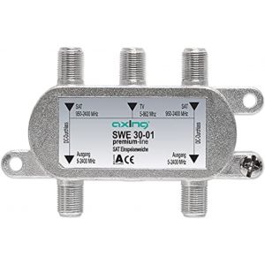 SWE 30-01 Coupleur d'antennes satellite et terreste / TNT pour Twin LNB, 2 sorties - Neuf