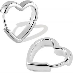 Kal-Boucles D'oreilles Femme Coeur Argent 925 Bow Croix Cartilage Femme - Neuf