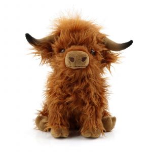 Peluche vache des Highlands &eacute;cossaise, jouet en peluche doux et mignon pour enfants, jouet de couchage accompagnant 25 cm - Neuf