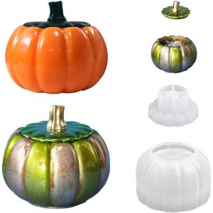 Moule En Silicone En Forme De Citrouille, Moule En R&eacute;sine &Eacute;poxy, Moule En R&eacute;sine &Eacute;poxy, Moule En Silicone &Eacute;poxy, Bo&icirc;te De Rangement Pour D&eacute;coration De La Maison D'halloween - Neuf