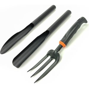 KALANKA-3 pi&egrave;ces Kit d'outils de Jardinage,Pelle de Jardinage,Fourche &agrave; Main de Jardinage,Pelle en Acier au Carbone Kit d'outils de Jardinage pour Le Jardinage,la Culture de Fleurs,la Plantation en i - Neuf