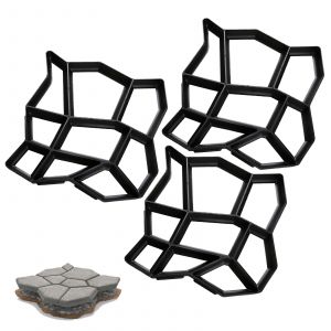 3x Moule de Bricolage Carrelage Grille All&eacute;e Pavage Pavage Moule Chemin de B&eacute;ton Jardin Moule en b&eacute;ton - Neuf