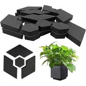 ERYI-20 Pièces Pied Pot De Fleur Invisible Composable Hexagonaux Pour Jardin Multi-Styles, Antidérapant Pour Surélever Les Plantes Intérieur Extérieur - Neuf