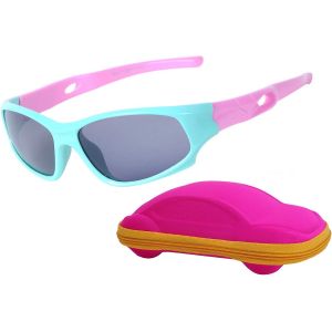 Ershi-Lunettes De Soleil Enfant Sport Polarisées Incassable Garçon Et Fille (3-12 Ans) + Cordons À Lunettes + Étui À Lunettes[804] - Neuf