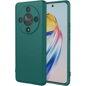 Kal-Coque Pour Huawei Honor Magic 6 Lite / Magic6 Lite, Étui 360°Antichoc Élégant Flexible Protecteur En Tpu Résistant Aux Chocs Housse Case Avec Doublure En Tissu. Vert Foncé - Neuf