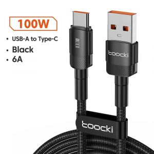 Toocki Usb Type C Câble Charge Rapide Usb C Chargeur Cordon Pour Iphone 15 14 13 12 11 Huawei P40 P30 Realme Oppo Oneplus Batterie Externe-0,5 M-Usb A To C Black - Neuf