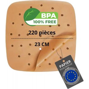 Sjzg-200/220 Unit&eacute;s Papier Cuisson Air Fryer Food-Grade Bpa Gratuit 20-24cm | Papier Carr&eacute; Pour Casseroles(20-24cm) Et Papier Plat(20cm) Pour Air Fryer Accessoires - Neuf