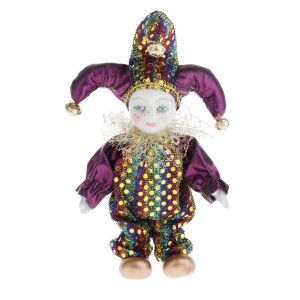 5 Inch Triangel Doll Porcelain Standing Doll With Exotic Clothes Craft Decor - Neuf