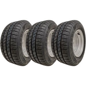 195/55R10C Wanda WR301 Trailer Wheels 4 x 100 PCD High Speed 750kgs (Set of 3) - Neuf