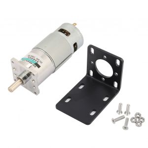 Micro-moteur a engrenages CC XD-42GA775, grande torsion, vitesse reglable, avec support (50 tr/min, 24 V) - Neuf
