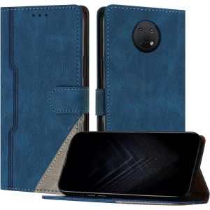 Kal-Étui Pour Nokia G10/G20/G30, Housse En Cuir Pu Avec [Protection Antichoc Tpu] [Fonction Support] [Porte-Cartes ] Antichoc Magnétique Coque Pour Nokia G10 - Bleu - Neuf