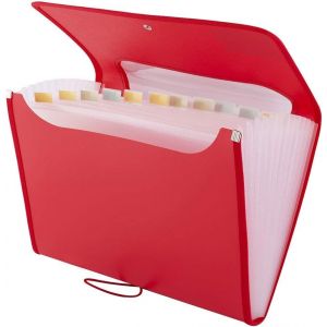 5590 Trieur Extensible 12 Poches A4 | Extensible Classeur Documents | Accordéon Classeur Pochettes Porte-Documents Rouge Noir - Neuf