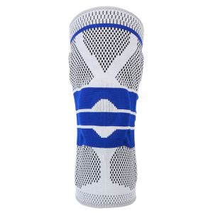 Genouilleres De Sport En Silicone A Ressort Pour Le Basket-Ball Et La Course A Pied, Bleu Fonce - M - Neuf