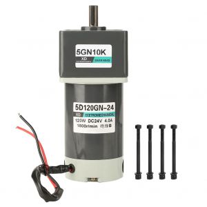 Moteur a engrenages a aimant permanent CC 24 V 120 W, vitesse reglable, sens horaire/antihoraire (10 000 tr/min) - Neuf