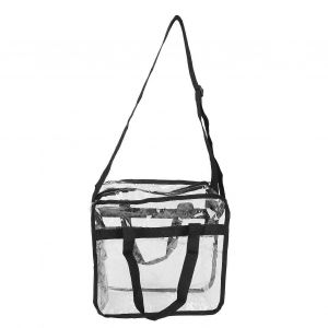 2024Grande capacité Transparent Casual Tote Bag PVC Clair Toilette Sac À Main Portable Sac À Provisions Pour Voyage Plage - Neuf