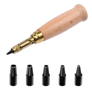 ChenQuanSarl-Outil De Perforation De Cuir Automatique, Perforatrice De Cuir Avec 6 Poinçons De Trou Remplaçable Pour Couture, Carte De Papier Et Artisanat (1.5Mm - 4Mm) - Neuf