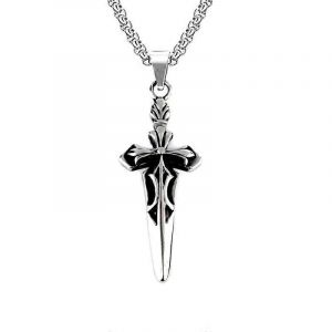 Épée Pendentif Épée Forme Acier Inoxydable Collier Croix Pendentif Dominateur Rétro Nouveau Punk Bijoux - Neuf