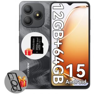 Smartphone Blackview WAVE 9C 6.56" 12Go+64Go T&eacute;l&eacute;phone Portable 4G - Noir - Neuf