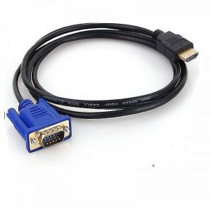 Câble adaptateur Hdmi vers Vga Adaptateur VGA vers Hdmi D-sub vers moniteur Hdmi Adaptateur 15 broches vers connecteur hdmi mâle vers vga mâle émetteur de cordon transmi unidirectionnel - Neuf