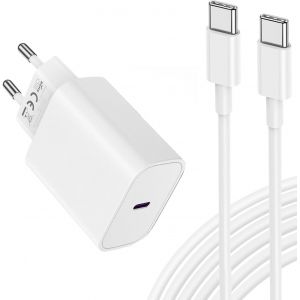 SJZG-Chargeur Usb C 36 W Pour Iphone 16 15/16 Pro/16 Pro Max/16 15 Plus/Galaxy S24/S23, 36 W, Iphone 16 15, Ipad Pro/Air 2024/10E G&eacute;n&eacute;ration, Chargeur Rapide Avec C&acirc;ble De 2 M - Neuf