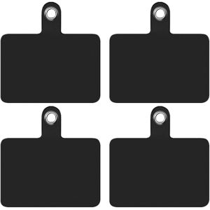 Spwa-4x Patchs De Remplacement Universel Por Tour De Cou Telephone [Noir] Accessoire De Bandouliere Cordon Pour Telephone Portable Holder Porte Pochette Laniere Collier Corde Attache Chaine Sangle - Neuf