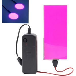 Kal-Panneau Électroluminescent Électroluminescent 12 X 5 Cm Avec Inverseur De Batterie (Rose) - Neuf