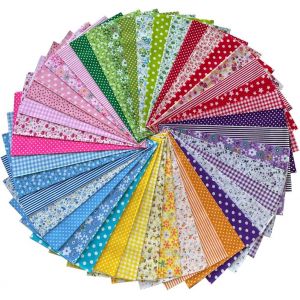 Lot De 42pcs Tissu De Coton Couture 25 X 25 Cm,Textile Tissu Carrés Modèles Imprimés Patchwork Tissus Pour Couture Courtepointe Décoration Bricolage Artisanat Scrapbooking (25 X 25 Cm -42pcs) - Neuf