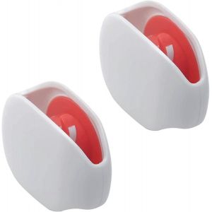 Paquet de 2 bo&icirc;tes de rangement automatique pour c&acirc;bles et bobines - 7,1 x 5,1 x 2,5 cm - Blanc - Neuf