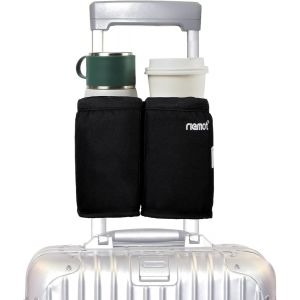 Porte Gobelet De Val Porte-Gobelet Voyage Bagages Val Porte-Boissons, Main Libre, Espace Pour Deux Tasses &Agrave; Caf&eacute;, S'adapte Toutes Les Poign&eacute;es Val , Noir - Neuf