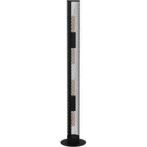 Ulteronixshop-Lampadaire Sur Pied Redcliffe &Agrave; 4 Flammes, Luminaire Au Style Industriel, Lampe De Salon En M&eacute;tal Noir Avec Interrupteur &Agrave; Pied, Douille E27 - Neuf