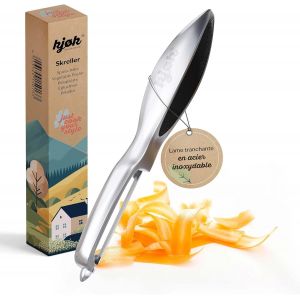 Mevronisshop-Plucheur Avec Lame Tranchante En Acier Inoxydable Et Poign&eacute;e Antid&eacute;rapante &iquest; &Eacute;plucheur De Pr&eacute;cision Fin Pour L&eacute;gumes &iquest; Ustensile De Cuisine Innovant, &Eacute;plucheur Pivotant Inoxydable - Neuf