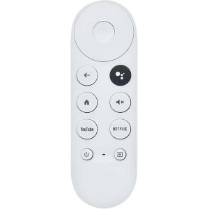 G9N9N Télécommande Vocale Bluetooth Pour Google Chromcast Tv 4K Snow, Remplacement Telecommande Google Avec Netflix Et Youtube Buttons (Télécommande Uniquement) - Neuf
