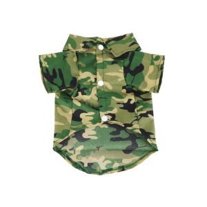 Chemise &Eacute;l&eacute;gante Pour Chien Camouflage Verte Xzcs18 - Confortable, Respirante Et Parfaite Pour Les Aventures Estivales - Neuf