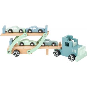 KAJGL-11510 Chicago Chariot De Transport En Bois Avec Rampe De Chargement Mobile,Remorque Amovible Et 4 Voitures,À Partir De 3 Ans Multicolore - Neuf