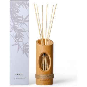 Diffuseurs De Parfum Pour La Maison,Diffuseur D'huile Parfum&eacute;e Avec B&acirc;tonnets,100 Ml Bouteille En Bambou,Coffret Cadeau Pour Femme (White Tea) - Neuf