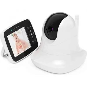 Babyphone Moniteur Bébé Sans Fil Avec Rotation 360°, Zoom Panoramique À Distance Caméra 1080p, 3.5 Lcd Couleur - Neuf