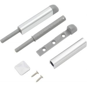 2 Pi&egrave;ces Aimant Poussoir Porte Placard Loquet Magnetique Loquets &agrave; Poussoir Magn&eacute;tiques Poussoir Placard Fermeture Magn&eacute;tiques pour Armoire-Argent&eacute; - Neuf