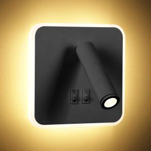 Ulteronixshop-8w Moderne Applique Murale Led Lampe De Lecture Murale Avec Interrupteur 350&deg; Pivotant 3w Spot Mural Led Lampe Murale Interieur Pour Chambre &Agrave; Coucher Chevet Salon Salle D'&eacute;tude, Noir 3 - Neuf