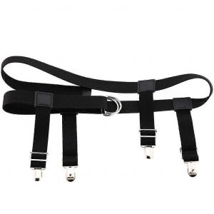 Hommes Femmes Ceinture Élastique En Nylon Avec Jarretière Clip Clip Bas Pantalon Jeans Holder Strains Pince Réglable - Neuf