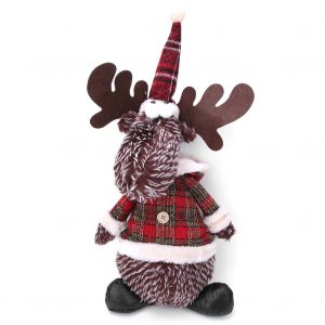 Jolie poupee cerf de Noel, decoration de centre commercial, jouet, cadeau, poupee de Noel avec capuche - Neuf