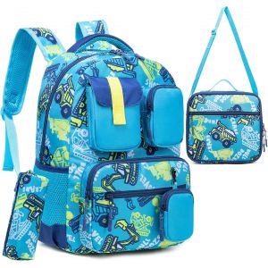 KALANKA-Cartable Fille Primaire Multipoche Sac à Dos Enfants, Sac à Dos pour Enfant Fille Primaire école,3 in 1 Sac a Dos Enfant Fille - Neuf
