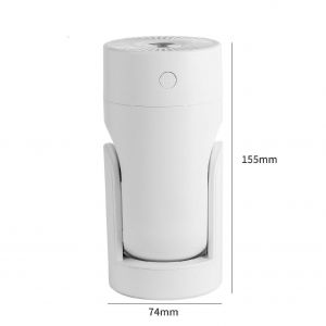 Nouvel humidificateur à tête vibrante, plug-in USB, humidificateur à vent simple pour voiture et ménage, humidificateur à brouillard épais (blanc) - Neuf