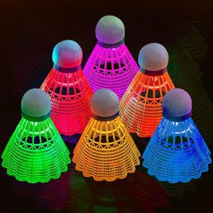 Lot De 6 Balles De Badminton Led En Nylon - Pour Activit&eacute;s Sportives En Int&eacute;rieur Et En Ext&eacute;rieur - Neuf