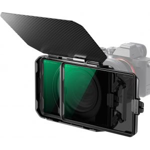 Matte Box Et Filtre Carré Nd4 + Nd32 Avec 2 Plateaux De Filtre 4"X5.65" Et 5 Bagues Adaptateurs 67/72/77/82/95Mm[Z1742] - Neuf