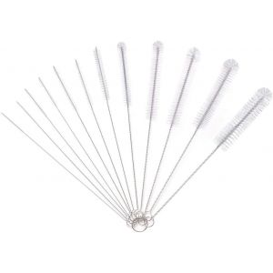 Jgd-Lot De 12 Brosses De Nettoyage Pour Biberon, Tube Long, Brosse &Agrave; Bec Verseur De Bouilloire, Brosse &Agrave; Paille, Brosse De Nettoyage En Nylon Pour Biberon, Tuyau, Bouteille, Bouteille, Paille, - Neuf