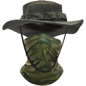 Chapeau De Soleil Large Bord Chapeau De Brousse Réglable Bob Homme Refroidissement Tour De Cou Militaire Chapeaux De Randonnée Camouflage Cache Cou Safari Chapeau Chasse Sports De Plein Air.[Z813] - Neuf